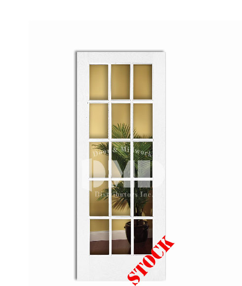 15 Lite French Clear Glass Primed 6 8 80 Door And